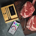 MEATER BLOCK termometru komplekts Ar 2 termometriem bāzē un 2 termometriem steikos - Visi savienoti ar mobilo aplikāciju